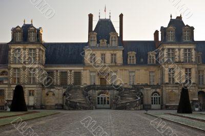 Morning in the castle Fontainbleau
