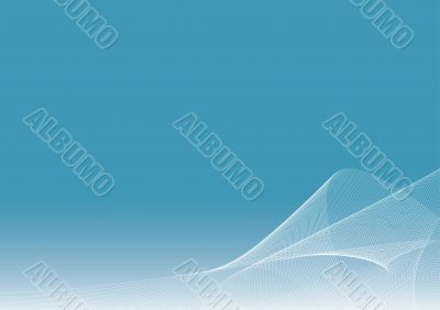 Blue background illustration with flowing lines