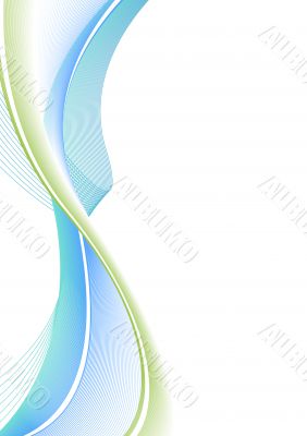 Abstract lines blue and green paper template