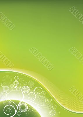 Green spirals background