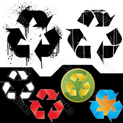 Set of ecology recycling symbols