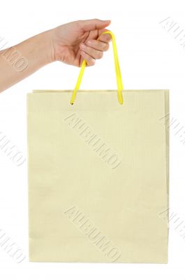 Hand whit bag