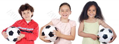 children with soccer ball