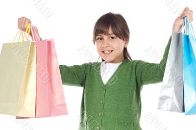 Girl with shopping bags