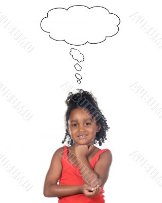 Adorable girl thinking