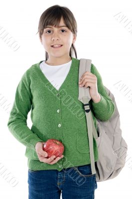 adorable girl studying