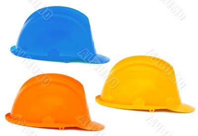 Three helmets