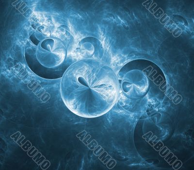Textured Bubbles Abstract