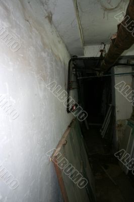 scene of the cellar and destroyed wall