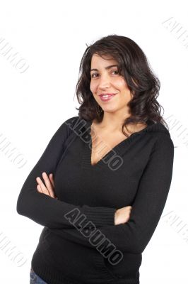 Happy casual woman