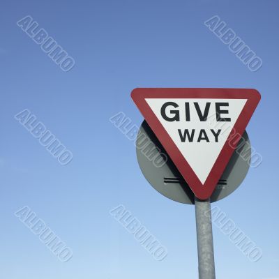 Give way sign