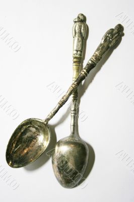 two silvers tea spoons