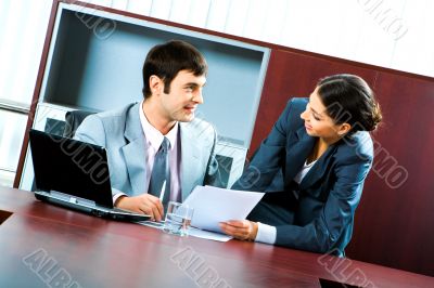 Glance during a work