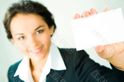 Showing visiting card