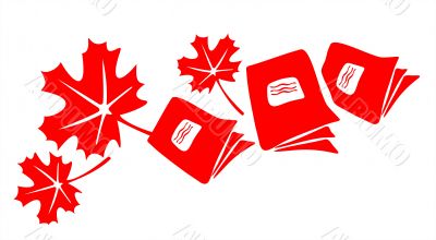 Writing-books and leaves