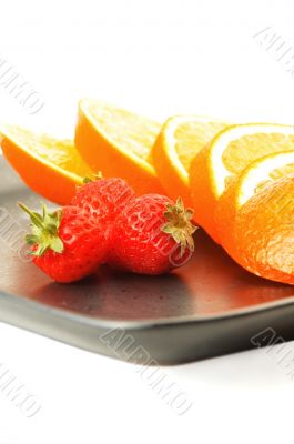 orange & strawberries