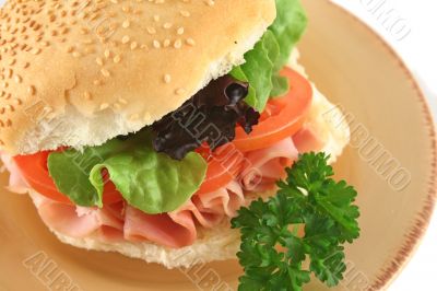 Ham And Salad Roll