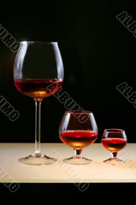 Red wine or cognac