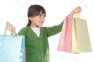 Girl with shopping bags