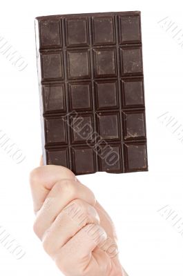 Hand whit chocolate