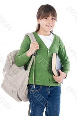 adorable girl studying