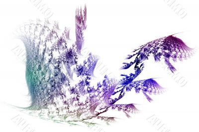 Flattened spirals abstract