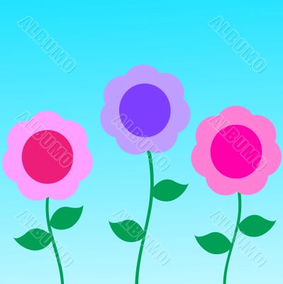 Abstract Flowers Background