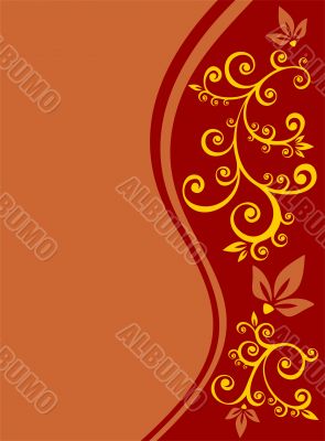 orange floral background