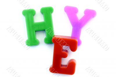 Close-up of letters. Great details !