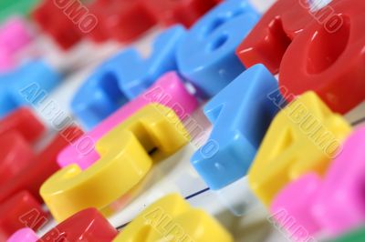 Close-up of letters. Great details !