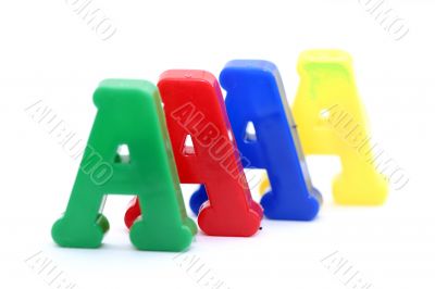 Close-up of letters. Great details !