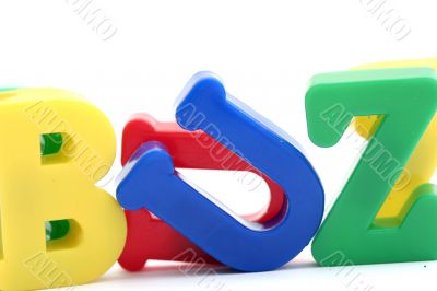 Close-up of letters. Great details !