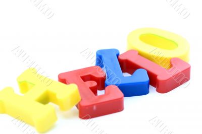 Close-up of letters. Great details !