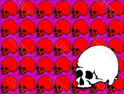 the background with skulls