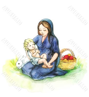 woman with baby