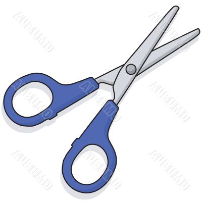 Blue scissors