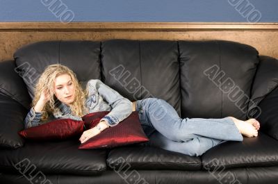 Relaxing on Couch