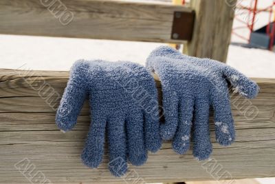 Gloves Hanging To Dry