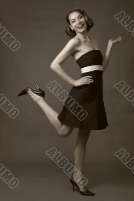 Happy woman in fashion