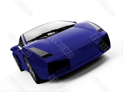 isolated closeup sportcar view
