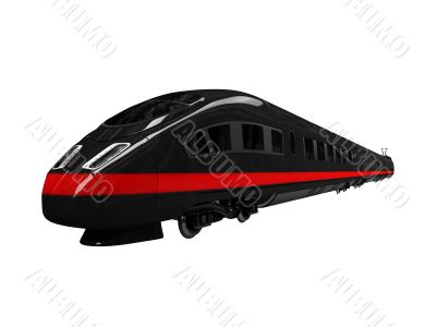 black train isolated view