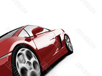 isolated closeup sportcar view