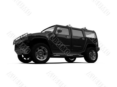 isolated big jeep view
