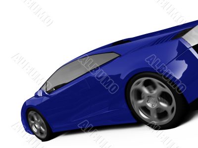 isolated closeup sportcar view