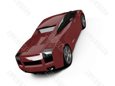 isolated closeup sportcar view