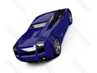 isolated closeup sportcar view