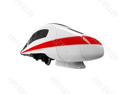 white train isolated view