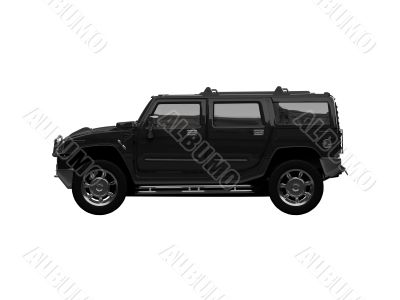 isolated big jeep view