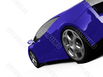 isolated closeup sportcar view