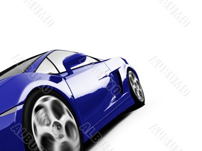 isolated closeup sportcar view